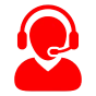 Call center representative silhouette